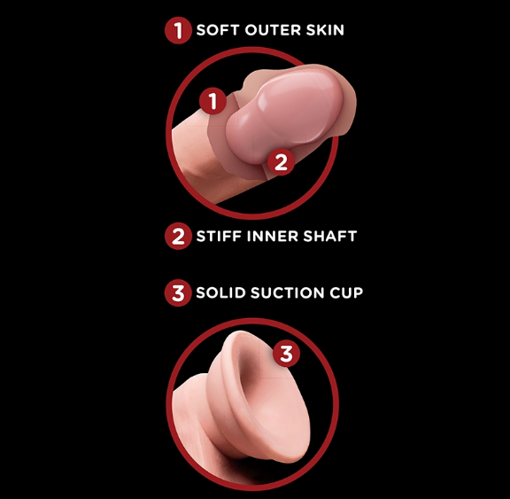 King Cock Plus 7″ Triple Density Cock With Swinging Balls