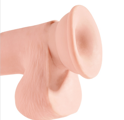 King Cock Plus 7.5 Triple Density Cock with Balls Beige