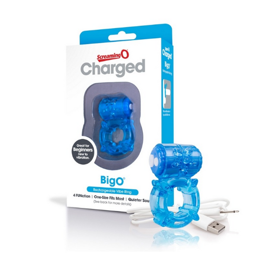 Screaming O Charged Big O Blue Vibe Ring