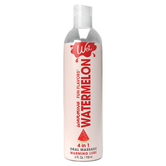Wet Fun Flavors 4-in-1 Watermelon Warming Lubricant - 4 oz / 118 ml
