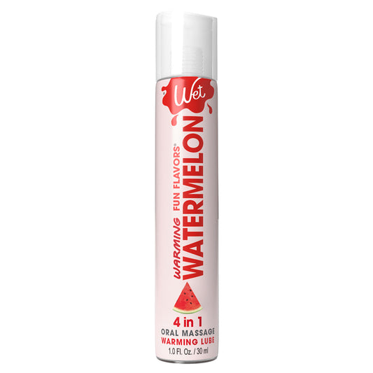 Wet Fun Flavors 4-in-1 Watermelon Warming Lubricant - 1 oz / 30 ml