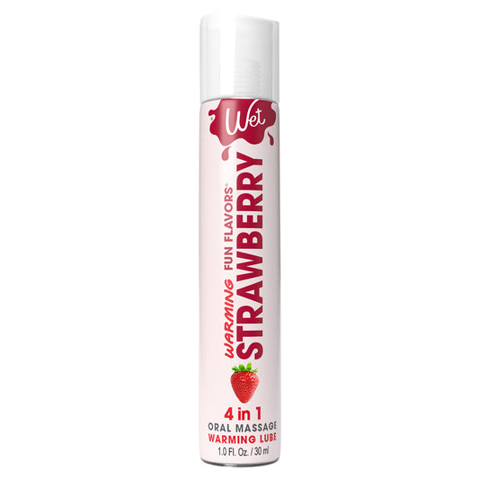 Wet Fun Flavors 4-in-1 Strawberry Warming Lubricant - 1 oz / 30 ml