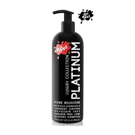 Wet Platinum Silicone Based Lube 32 oz