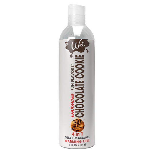Wet Fun Flavors 4-in-1 Chocolate Cookie Warming Lubricant - 4 oz / 118 ml