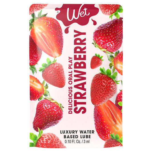Wet Strawberry Flavored Lubricant - 0.10 oz/ 3 ml
