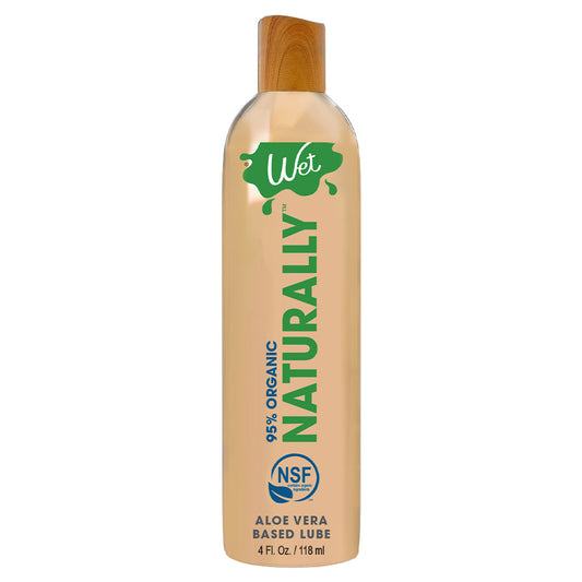 Wet Naturally Organic Aloe Vera Lubricant - 4 oz / 118 ml