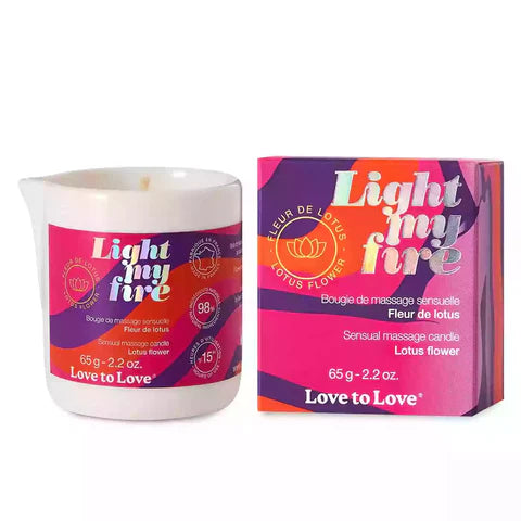 Love to Love Light My Fire Massage Candle – Lotus Flower 65g / 2.2oz