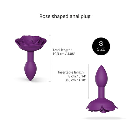 Love To Love Open Roses Anal Plug - Small - Purple Rain