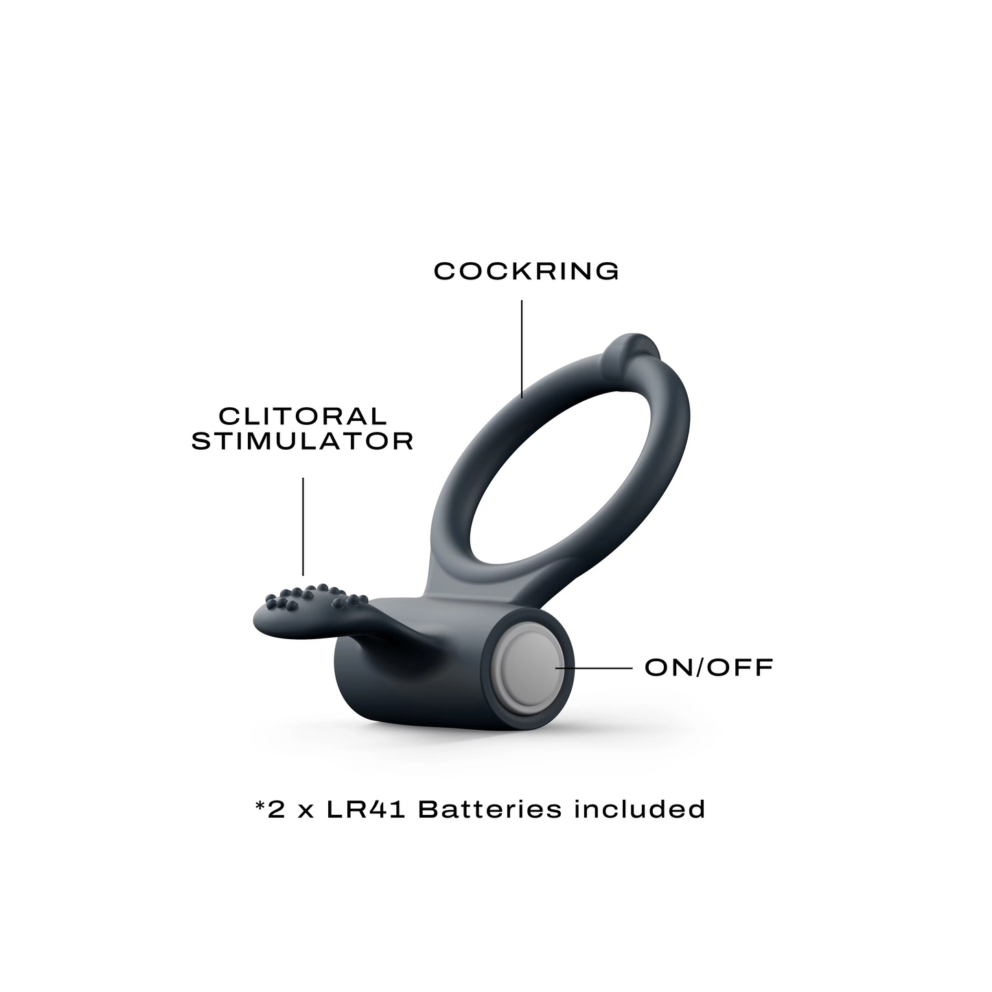 Dorcel Power Clit Cock Ring - Black