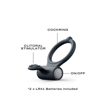 Dorcel Power Clit Cock Ring - Black