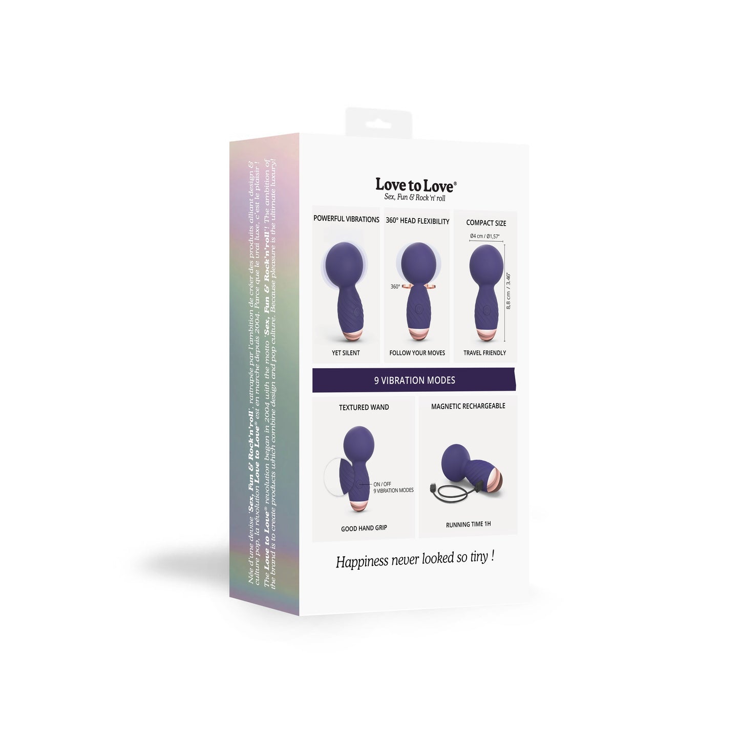 Love to Love Itsy Bitsy Mini Wand Vibrator- Midnight Indigo