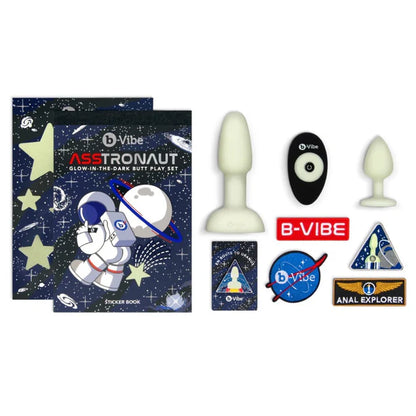 b-Vibe Asstronaut Glow-in-the-Dark Butt Play Set
