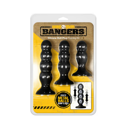 BoneYard Bangers Silicone Butt Plug 3-Piece Weighted Training Kit