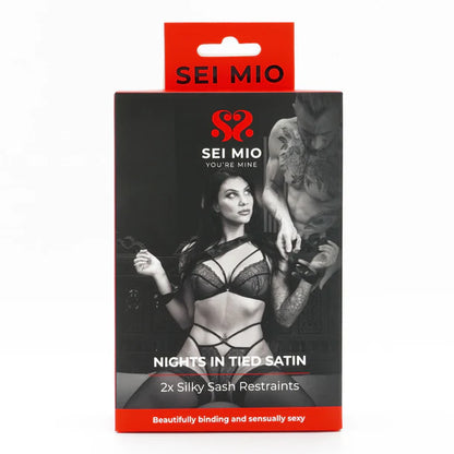SEI MIO Nights in Tied Satin 2 x Silky Sash Restraints