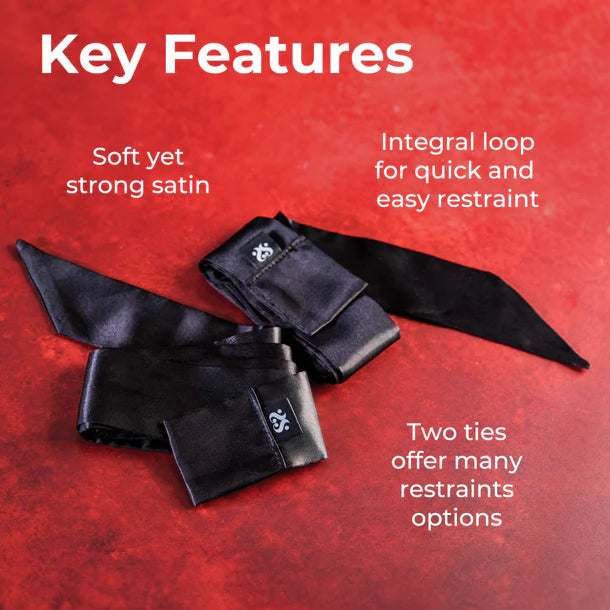 SEI MIO Nights in Tied Satin 2 x Silky Sash Restraints