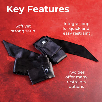 SEI MIO Nights in Tied Satin 2 x Silky Sash Restraints