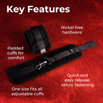 SEI MIO Sensually Secured Padded Wrist Restraints