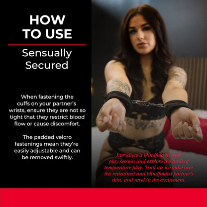 SEI MIO Sensually Secured Padded Wrist Restraints