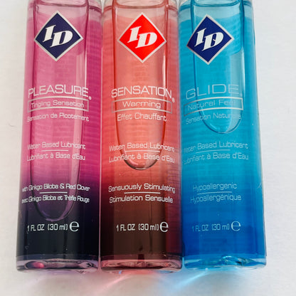 3 Bottles ID Water Based Lube 3*1 oz