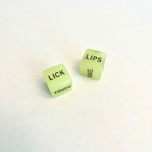 Glow-in-the-Dark Sensual Dice – Action & Body Part Set