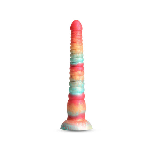 Colours Stacked Dildo 9" - Red/Gold