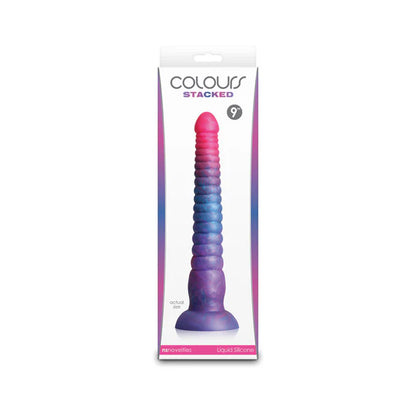 Colours Stacked Dildo 9" - Pink/Blue