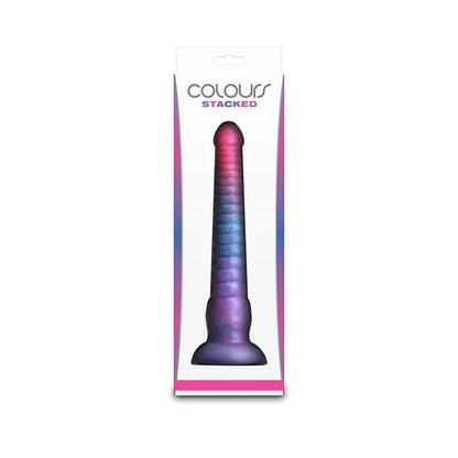 Colours Stacked Dildo 9" - Pink/Blue