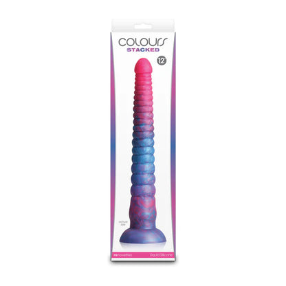 Colours Stacked Dildo 12" - Pink/Blue