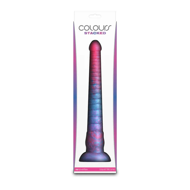 Colours Stacked Dildo 12" - Pink/Blue