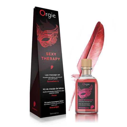 Orgie Strawberry Lips Massage Kit 100 ml