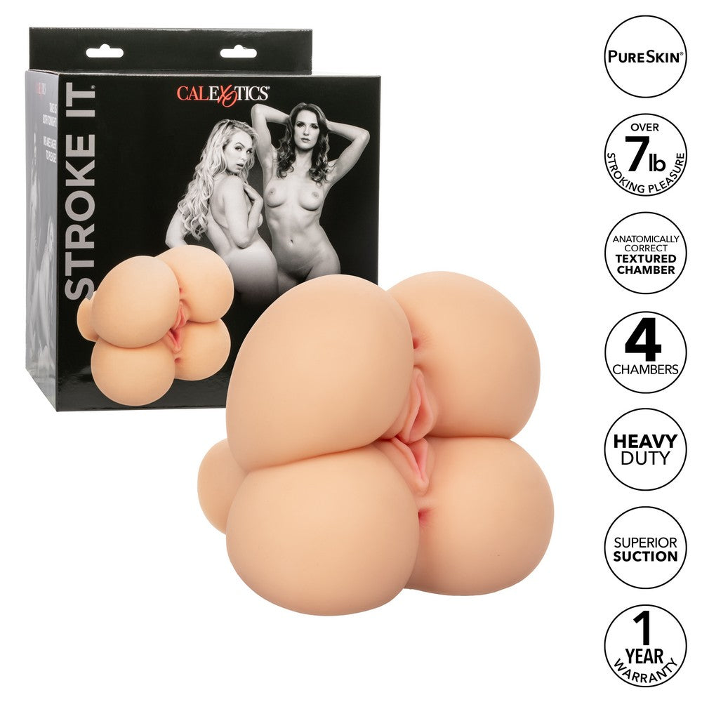 CalExotics Stroke It Double Fuck Ivory 7 lbs