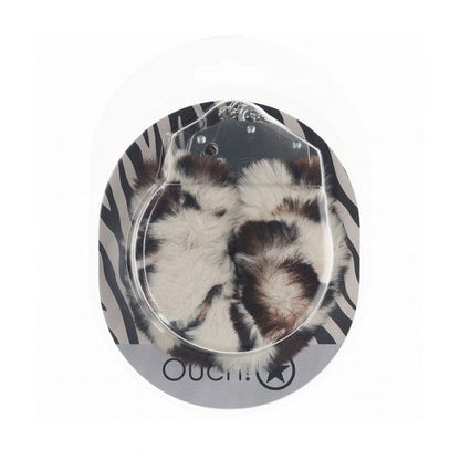 Shots Heavy-Duty Fluffy Cuffs Snow Leopard