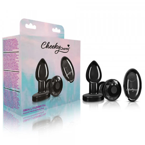 Cheeky Charms R/C Vibrating Metal Plug - Black (Small)