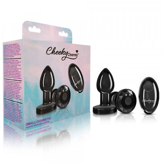 Cheeky Charms R/C Vibrating Metal Plug - Black (Small)