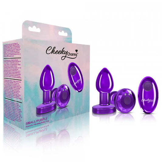 Cheeky Charms R/C Vibrating Metal Plug - Purple (Small)
