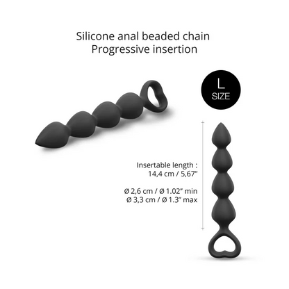 Love To Love Bing Bang Anal Plug - Large - Black Onyx