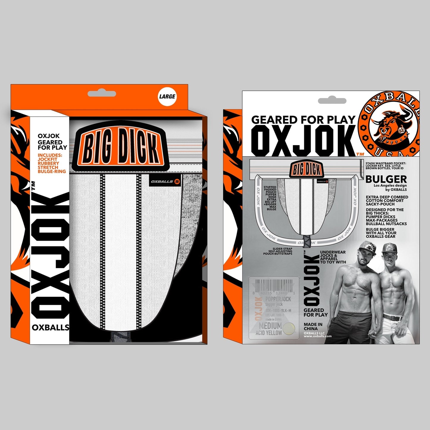 OXBALLS  BULGER  The Big Pouch Jock -  White Snow - XLarge