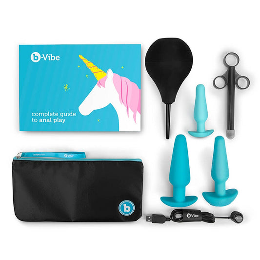 b-Vibe Anal Training Kit & Education Set - Blue