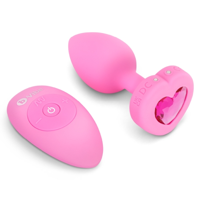 b-Vibe Vibrating Heart Remote Control Plug - S/M