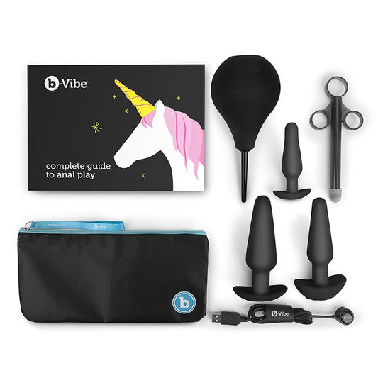 b-Vibe Anal Training Kit & Education Set - Black