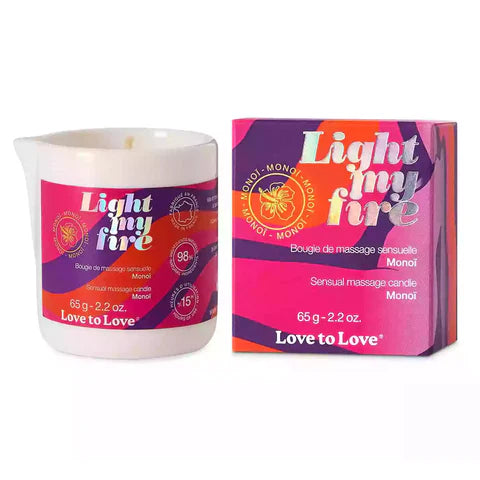 Love to Love Light My Fire Massage Candle – Monoi 65g / 2.2oz