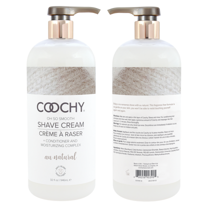 Coochy Shave Cream Au Natural - 32oz / 946mL