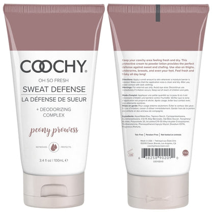 Coochy Sweat Defense Peony Prowess - 3.4oz | 100mL