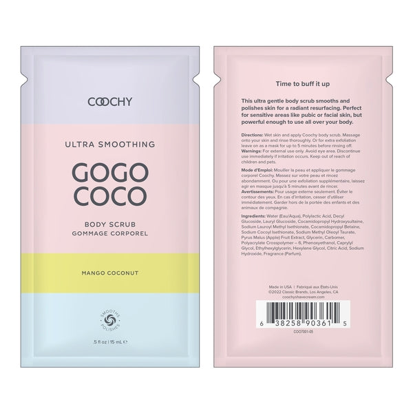 Coochy Ultra Smoothing Body Scrub Mango Coconut - 0.35oz / 10mL