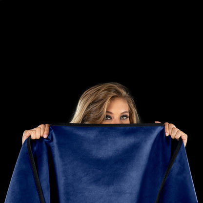 Liberator Fascinator Throw Royal Blue Velvish - Travel Size