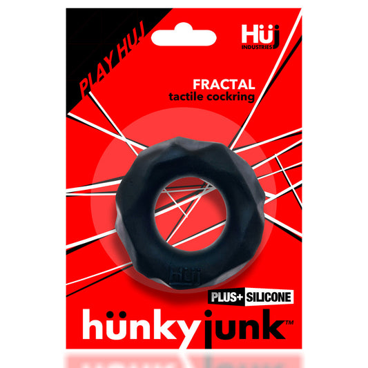 Hunkyjunk FractalR Tactile Cockring Tar Ice