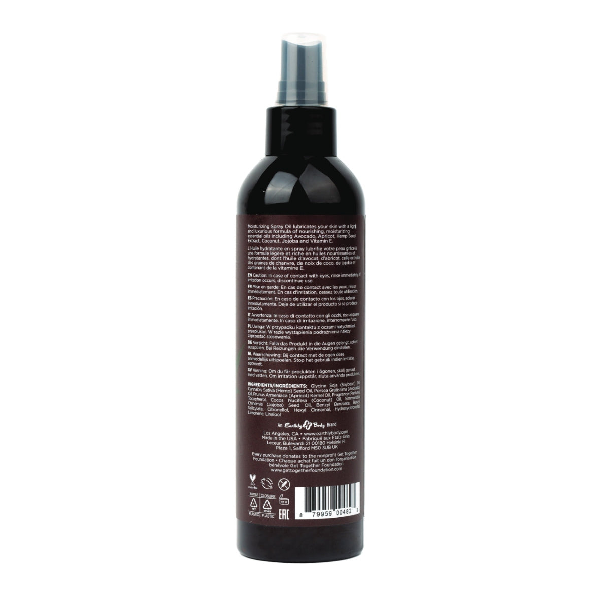Earthly Body Hemp Seed Moisturizing Oil Spray Guavalava - 8 oz / 237 ml