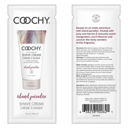 Coochy Shave CreamIsland Paradise 0.5 oz