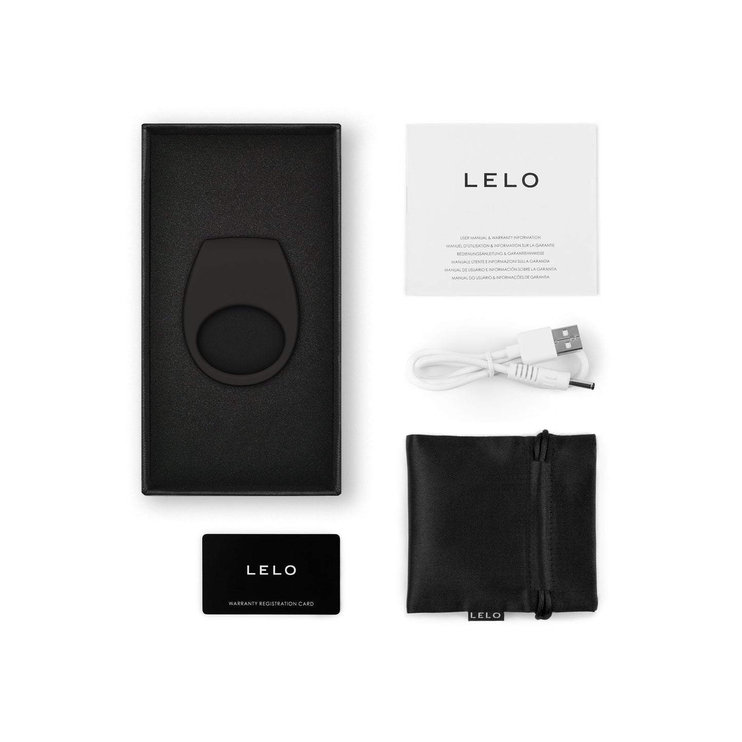 Lelo TOR 3 Vibrating Couples Ring - Black