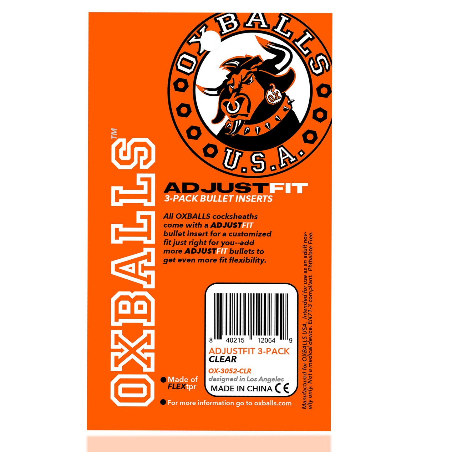 Oxballs Cocksheath AdjustFit Inserts 3 Pack - Clear